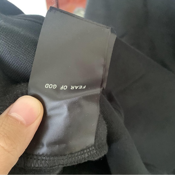 Fear of God Black 'Eternal' Embossed Crewneck Sweatshirt - Picture 6 of 7